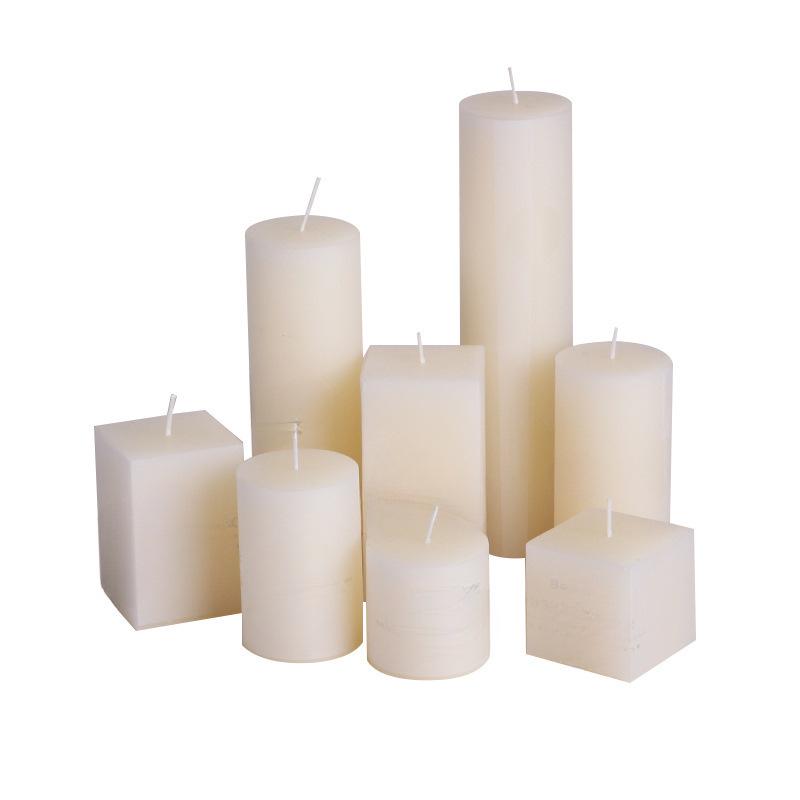 Classic Ivory Smokeless White Cylindrical Wedding Candles for Home and Restaurant Decor - Free Shipping