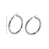 Gold Stainless Steel Fashion Small Big Circle Women Hoop Earrings Exaggerated Hoop Ear Loop 30/40/50mm  Earring Party Jewelry