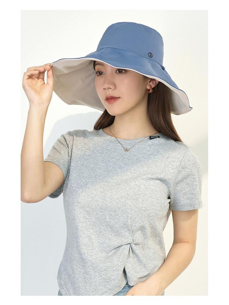 Jiao Xia Women's Double-Sided Fisherman Hat - Spring/Summer UV Protection with Large Brim
