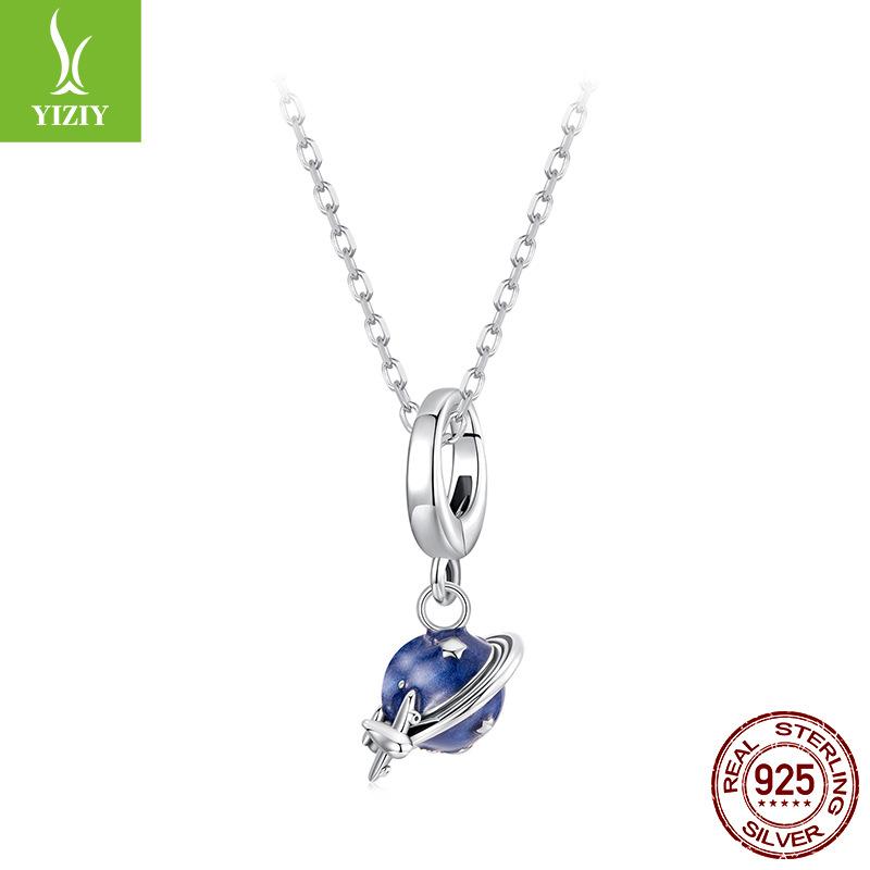 Button Head Can Be Opened And Closed - Global Travel Pendant S925 Sterling Silver Beaded Diy Jewelry Cross-Border