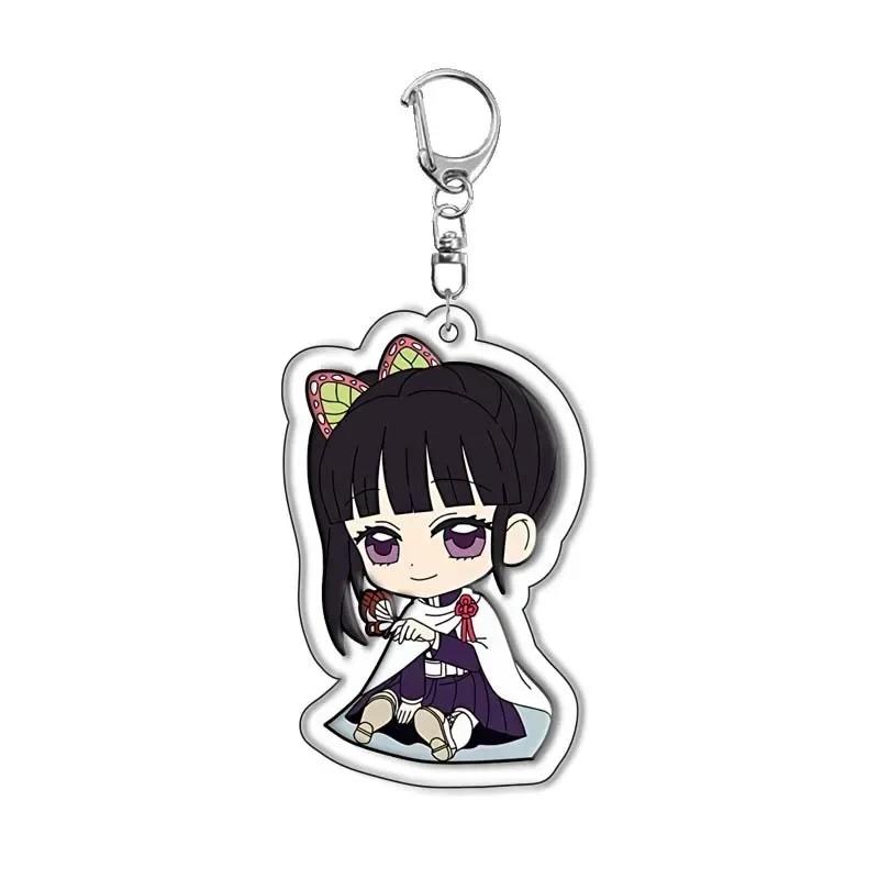 Hot Anime Demon Slayer Acrylic Keychains Tokitou Muichirou Agatsuma Zenitsu Keychain Bag Pendant Car Key Ring Anime Jewelry