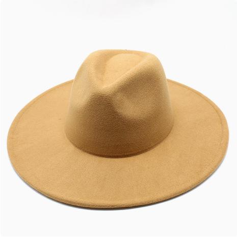 Cappello a tesa larga con visiera piatta da coppia uomo e donna autunno e inverno cappello a cilindro di lana cappello da jazz da gentiluomo