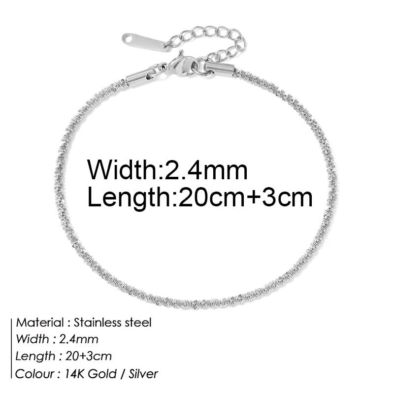 Stainless Steel Delicate Anklet for Women Gold Color Chain Anklet Bracelets On The Leg Do Not Fade Anklet Jewelry Women 2025 New