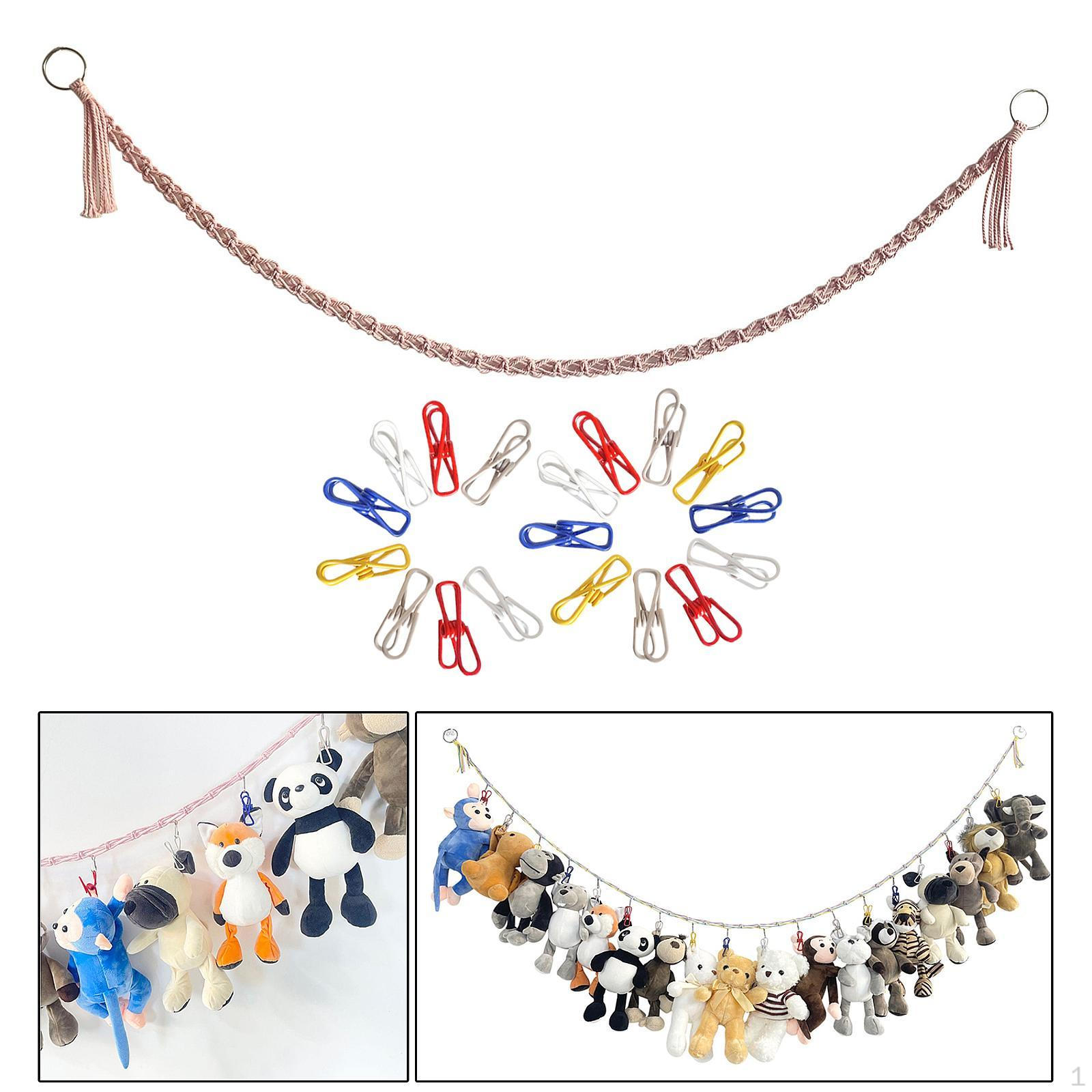 

Хлопковая цепочка для хранения игрушек, держатель для мягких игрушек, многоцелевые шарфы для Pink