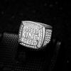 Goldplated American Steel European Titanium Rhinestone Hiphop King Mens Ring
