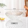 Colorful Crystal Glass Fruit Bowl Large Snack Dish for Home Living Room Dry Fruits Candy Serving Tray