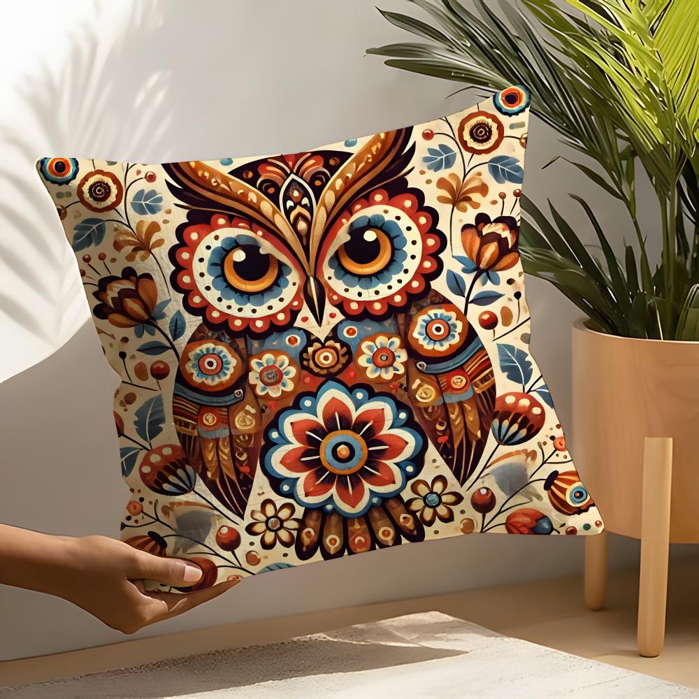 2 Natural Floral Colors Animal Prints Pillow Case Home Living Room Decoration Linen Pillowcover Pillow Cases Cushion Cover
