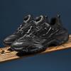 Fashion Men Rotary Buckle Shoes Black Sneakers Breathable Thick Sole Shoes Man Anti-slip Jogging Outdoor Chunky Sports White Shoes