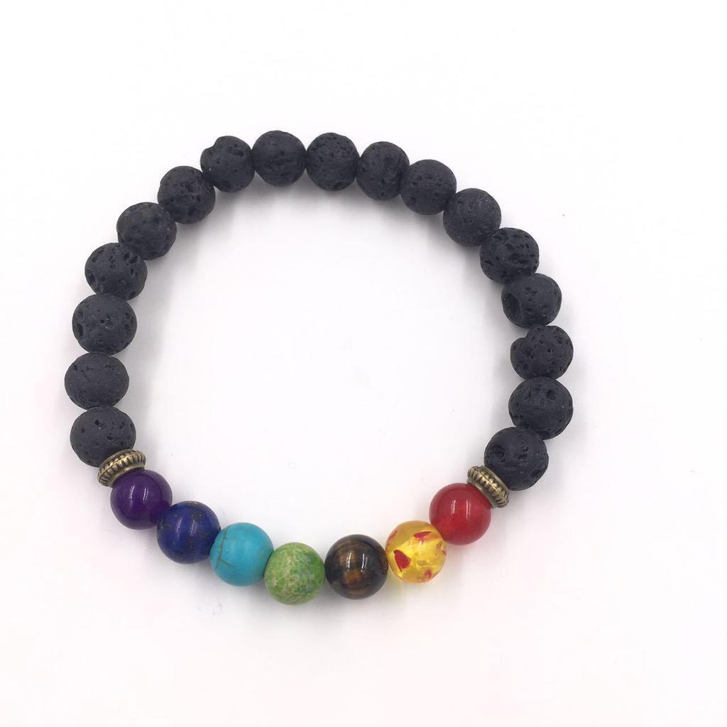 Galaxy Solar System Bracelet: Natural Stone Beads with Eight Planet Charms for Women