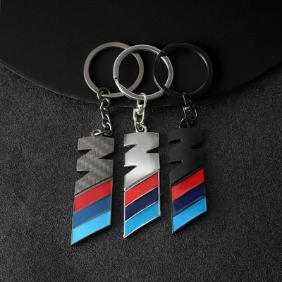 3D Carbon Fiber Metal Car Emblem Keychain Key Chain Keyrings Key Holders for M3 M5 M Power Badge Auto Decoration Accessories Ujhzt90