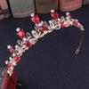 Simple Bridal Crown Alloy Dot Rhinestone Tiara Wedding Dress Accessories Bridal Jewelry