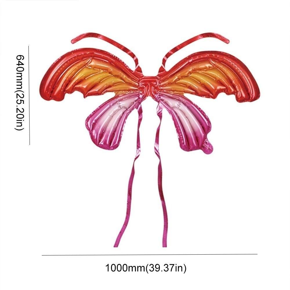 Party Balloon Inflatable Angel Wing Balloon Colorful Fairy Wing Balloon Back Hanging Balloon DIY Decor