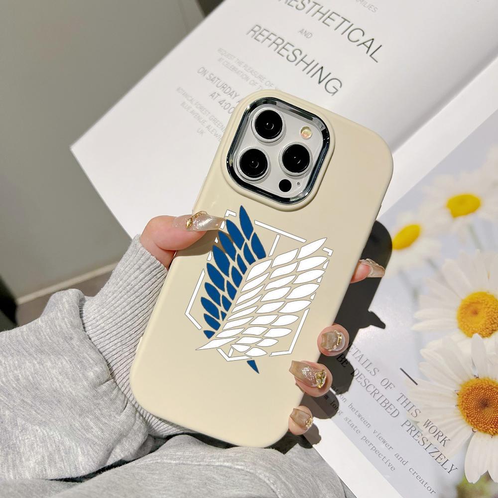 Ae83 Japanese Anime Attack On Titan art Phone Cases for Samsung A13 A32 A53 A04 A54 S24 Ultra Infinix Hot 40 Huawei Metal Camera Protective Back Cover