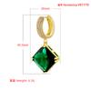 Diamond-Shaped Charm Pendant Earrings Dazzling Transparent Zirconia Statement Earrings Party Jewelry :VE1170
