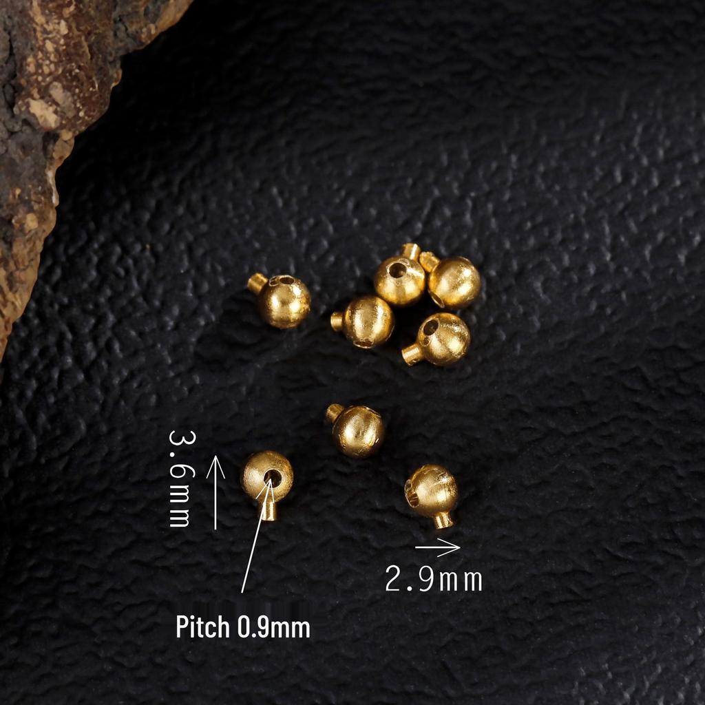Argent Sterling S925 avec Perles Espacement Plaqué Or 24K pour Bijoux DIY