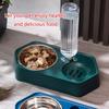 Elevated for Cat Bowl Raised Food Bowls Dish Set with No-Spill Food Water Dispenser Anti-Split
