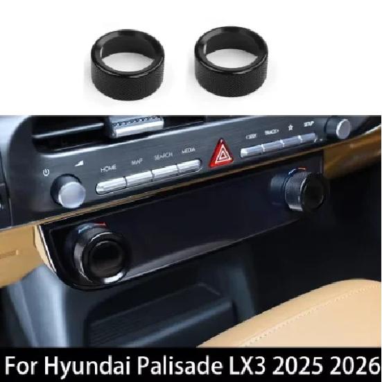 Air Conditioning Ring Decorative Cover For Tuning Hyundai Palisade LX3 2025 2026 Aluminum Red Blue Black Interior Accessories