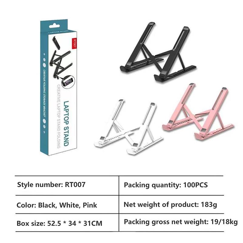 Faltbarer Desktop-Laptophalter mit Telefonständer für Macbook für Lenovo Thinkpad für HP Dell, verstellbarer Notebook-PC-Riser