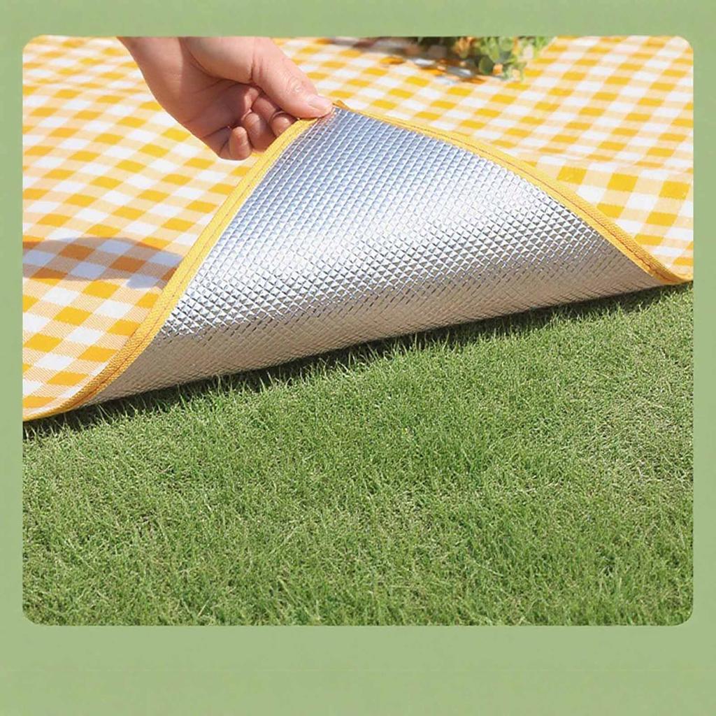 Outdoor Floor and Picnic Mat–Thickened Aluminum Film, , Oil-Resistant, Foldable Portable  and Tent Mat for Travel