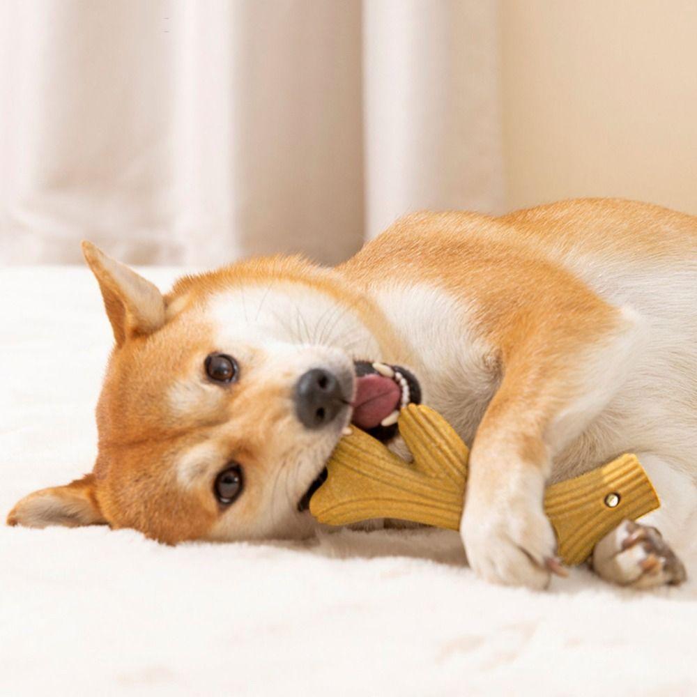 2Pcs Log Color Dog Chew Stick Bite Resistant Dog Interactive Toys Dogs Chew Toys  For Teeth Cleaning