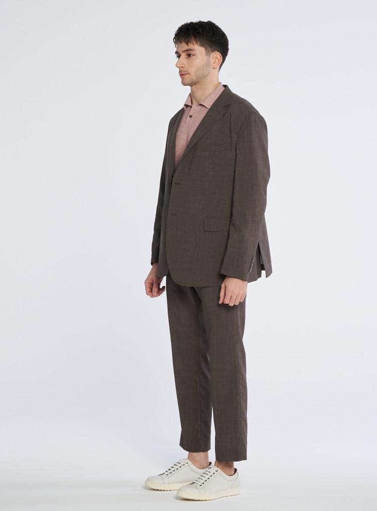 Comspace1980 [M~5Xl] Loose Fit Setup Blazer [Brown]