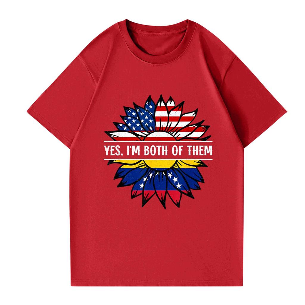 Modisches rundhalsiges lässiges bedrucktes kurzärmeliges T-Shirt Top für Damen und Herren