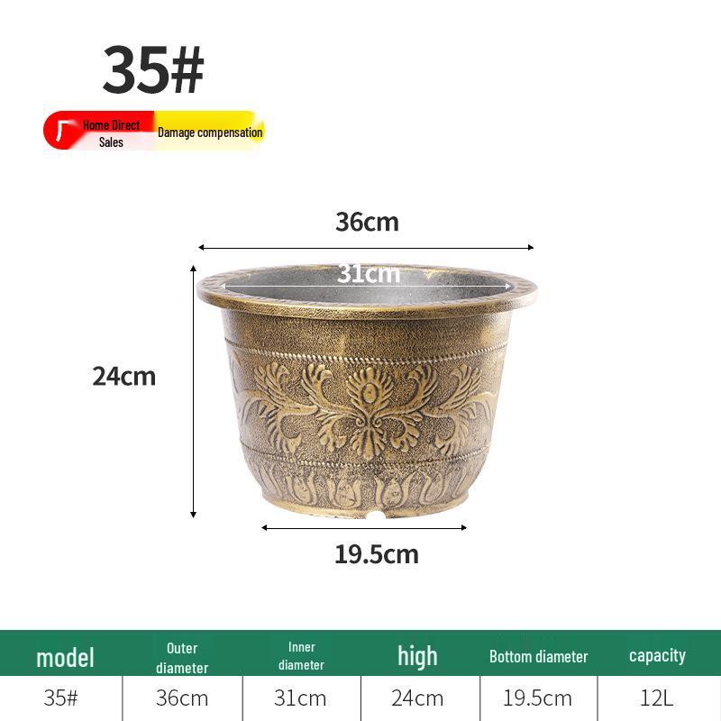 Large Thickened Outdoor Plastic Flower Pot for Trees, Water Lilies, and Lotus Plants