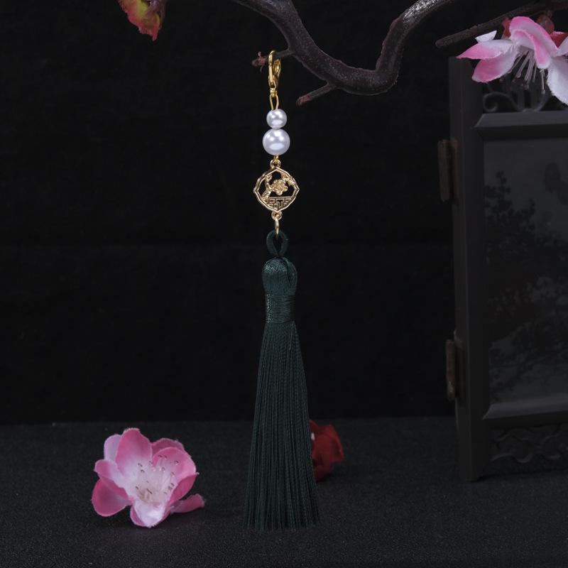 Traditional Plum Blossom Pearl Tassel Ornament for Clothing, Lanterns, Sachets, and Car Decor