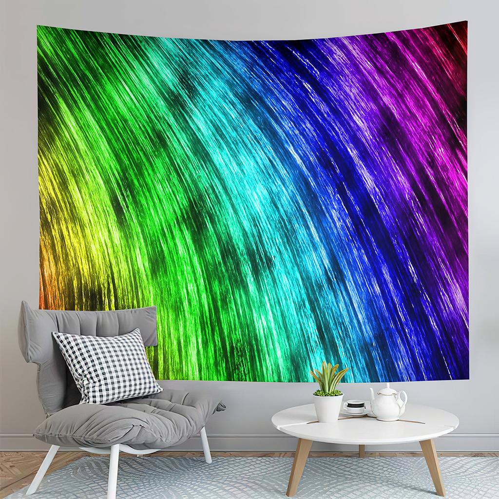 Colorful Rainbow Style Tapestry Abstract Aesthetics Tapestry Art Home Living Room Bedroom Dorm Wall Hanging Decorative Blanket