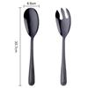 2Pcs Large Salad Spoon Fork Set Stainless Steel Western-style Cutlery Salad Pasta Food Server Home Kitchen Restaurant Tableware