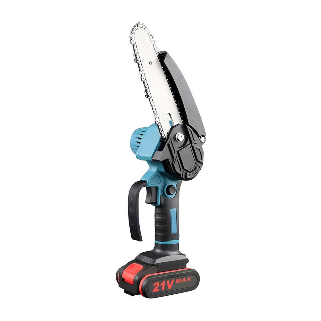 Mini Chainsaw 4 Inch 6 Inch Portable Chainsaw with Security Lock 2 Chains 21V Rechargeable Battery Operated Electric