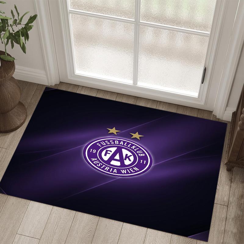 Austria Wien FC Design Crystal Velvet Carpet Cozy Non?Slip Printed Rug For Bedroom Living Room Entrance