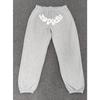 Heavy fleece foam print spider web hoodie sports casual sweater sweatpants set