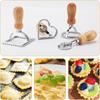 Ravioli Stempelmacher Schneider mit Holzgriff Edelstahl Plätzchenausstecher Nudelpresse Ravioli Maker Form Gebäck Pizza Rad