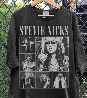 Stevie Nicks Shirt, Geschenk für Fan, Baumwolle Schwarz, Unisex Klassisch TE8035