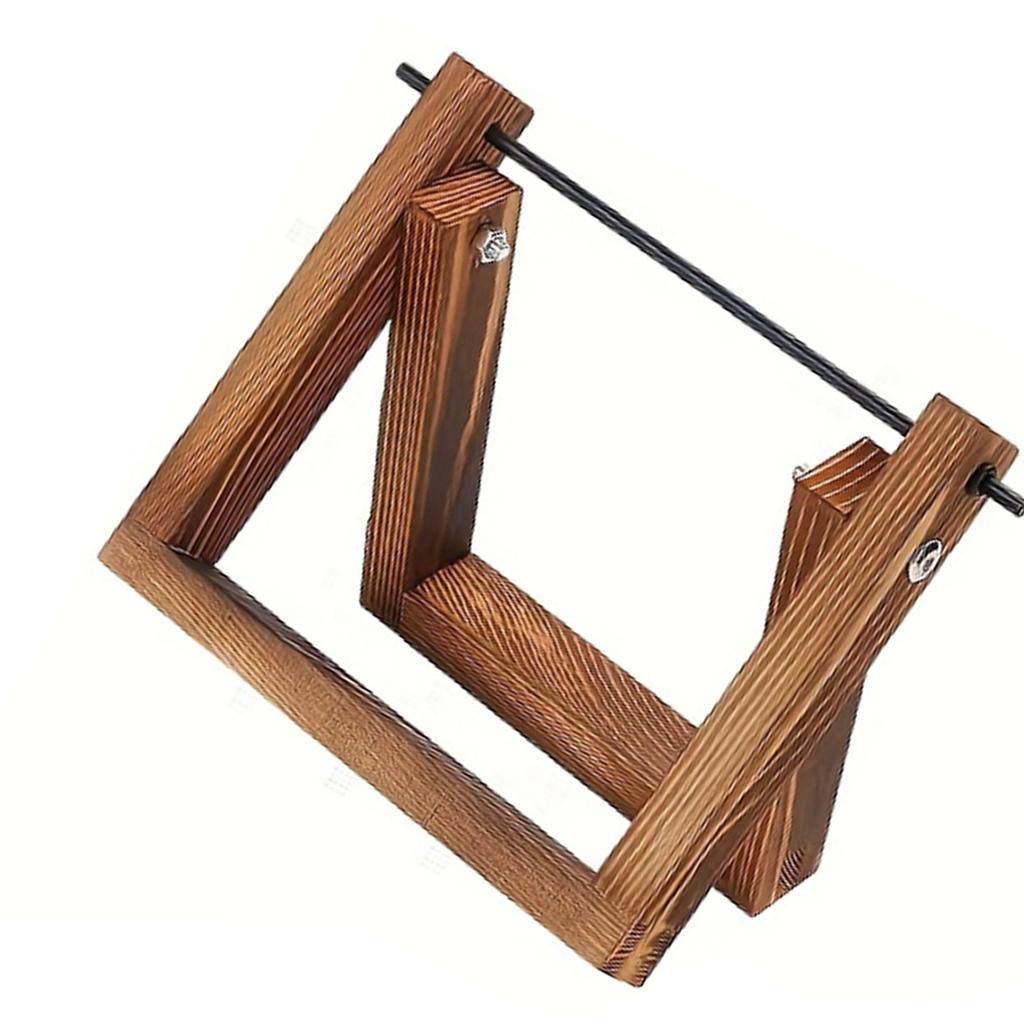 360 Degree Rotating Thread Spool Holder Desktop Yarn Organiser Holder Wooden Yarn Dispenser for Knitting Crochet Craft