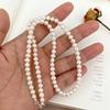 Fashion Jewelry Natural Freshwater Pearl Necklace 925 Sterling Silver Chain for Women Girls