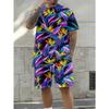 Coconut Palm Tree Men's Casual T-Shirt And Shorts Sets With A Print Style Artistic Outdoor Summer Clothing Casual 2-Piece Sets