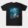 Men Black Print T-shirt Inspector No-Cut Transfer Paper Print Cotton Tshirt