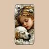 Girl Dog Puppy Matte TPU Mobile Phone Case for Samsung Galaxy A56 55 54 53 52 51 36 35 34 23 16 15 5G Colorful Cover