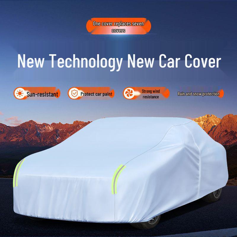 Universal Four Seasons Thicken Oxford Cloth Car Cover - Rainproof, Dustproof, Heat Insulation, Sunshade