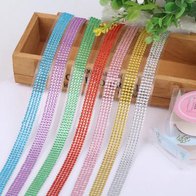 1 Rolle Klebeband auffälliger selbstklebender Acryl-DIY-Strass-Aufkleber für Sammelalbum