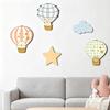 5 Pcs Star Cloud Hot Air Balloon Nursery Decor Boho Wooden Wall Hanging Sign for Bedroom Classroom Playroom Baby Shower Decoration