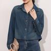 Navava Women Vintage Casual Denim Long Sleeve Shirt Nb2997