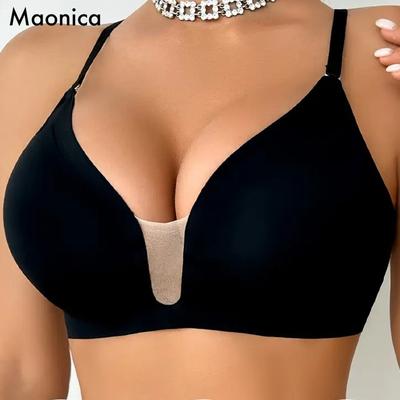 European Size Women's Multifunctional U-Shaped Mesh Underwear Women's Cross-Back Suspender Bra