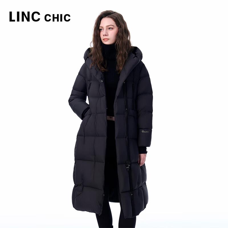 Jinyujie Women's 2025 Winter Hooded Long Puffer Down Jacket