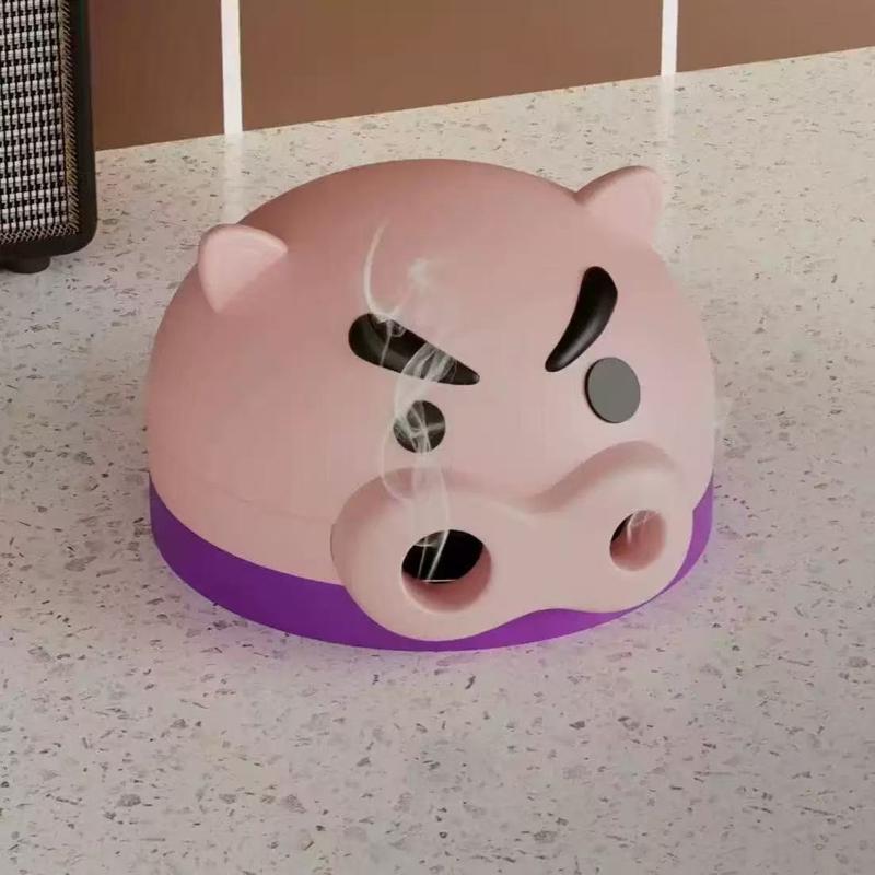 Modern Pig Mosquito Coil Holder with Tray Ornament Anti-Mosquito Fashion Sandalwood Incense Burner Home Decoration Bedroom Decor