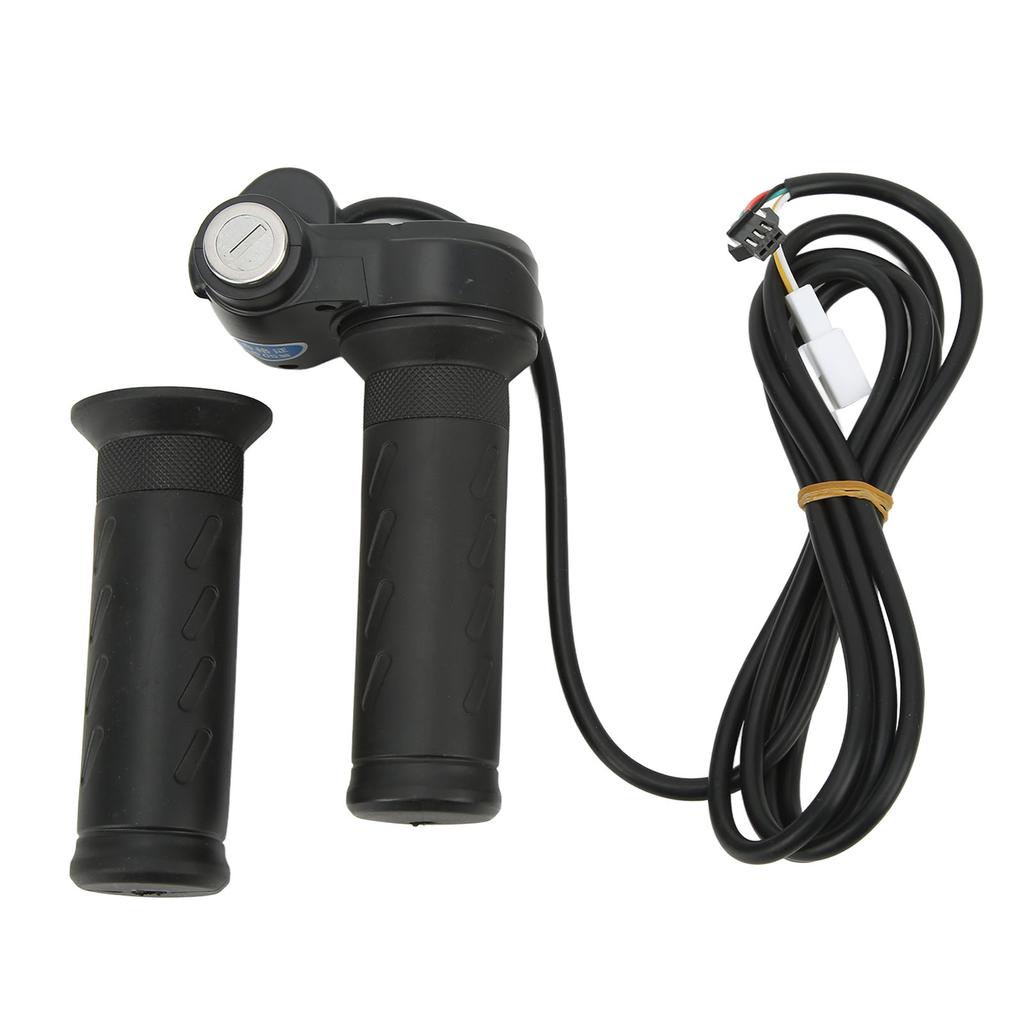 Electric Bike Scooters Twist Throttle Grip 5 Wires Bike Modified Speed Control Handle Grips with Keys for 22.5mm