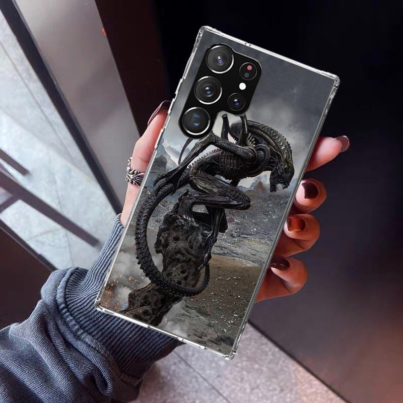 Alien Vs Predator Painted Phone Case For Samsung Galaxy S23 S24 S25 Edge S26 Ultra S22 + S21 Plus S20 FE Cover Silicone Print Sh