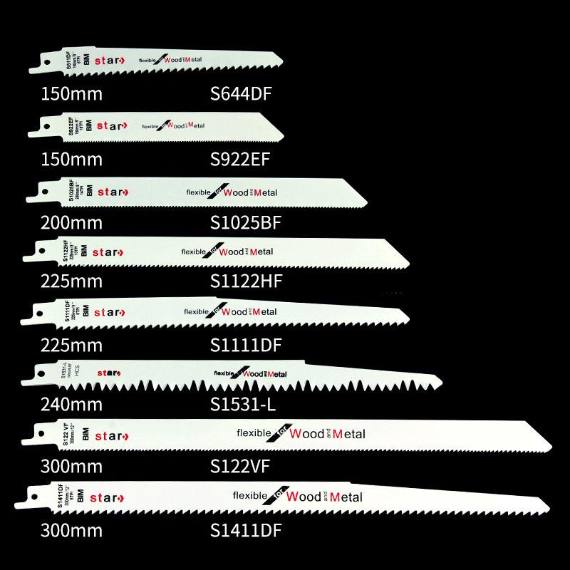 8pcs New Reciprocating Saber Saw Blades Set Metal Curve Wood Saber Saw Blades